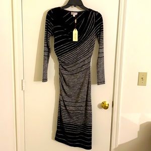 MSSP long sleeve ruched dress, XS